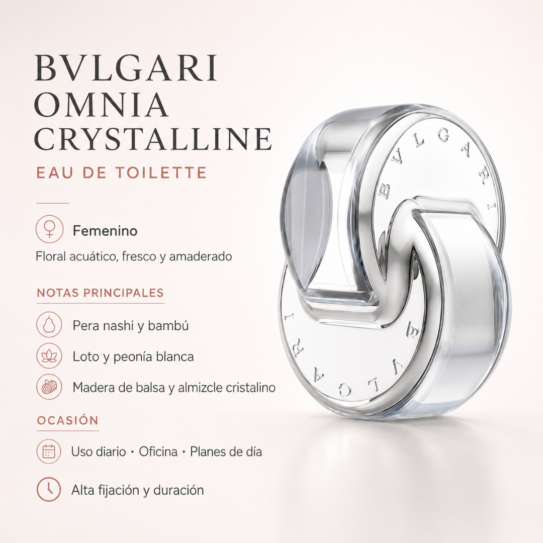 Perfume Mujer Bvlgari Omnia Cristal Aroma Floral Fresco