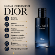 Perfume Hombre Sauvage Aroma Fresco Intenso