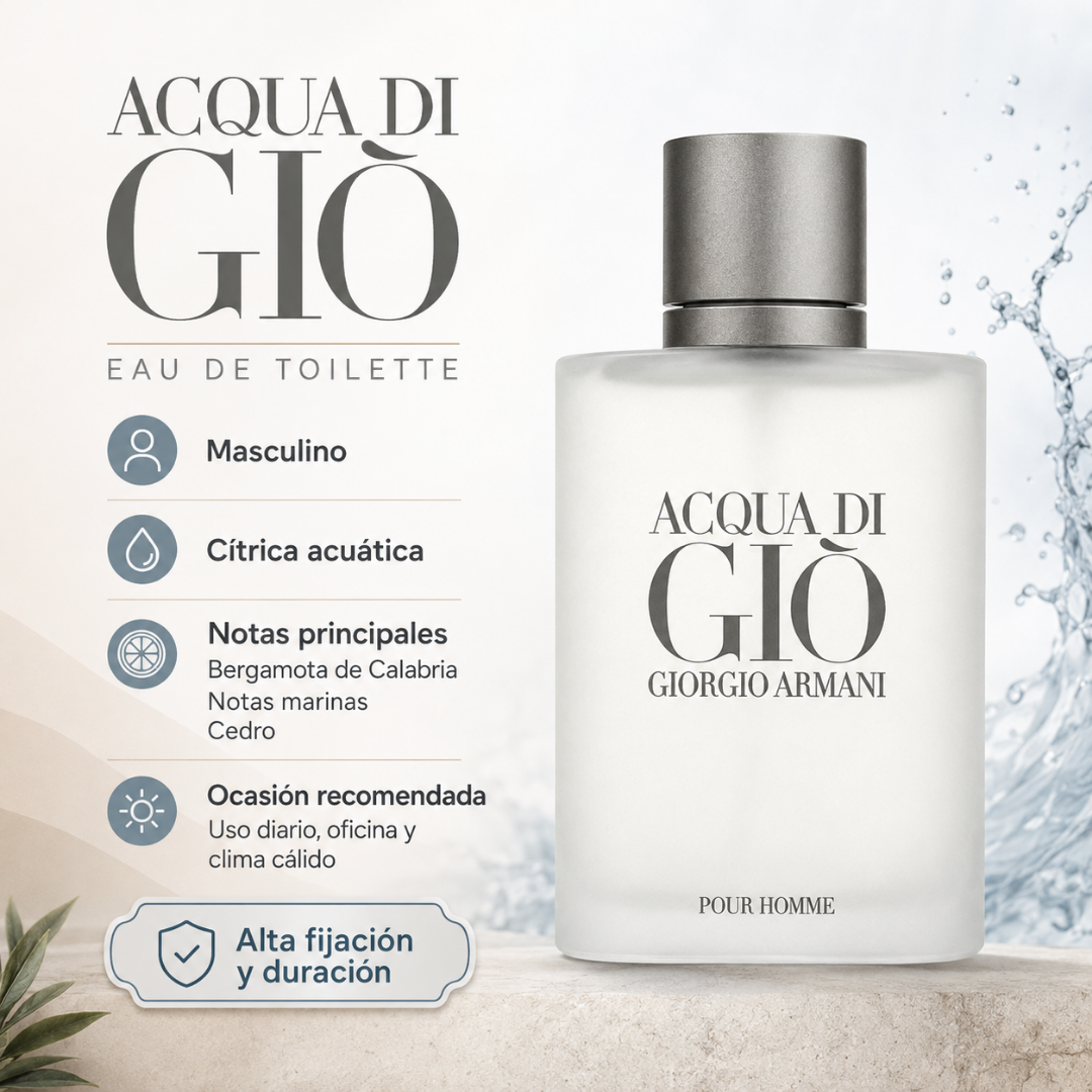 Perfume Hombre Acqua Di Gio Aroma Fresco Acuático