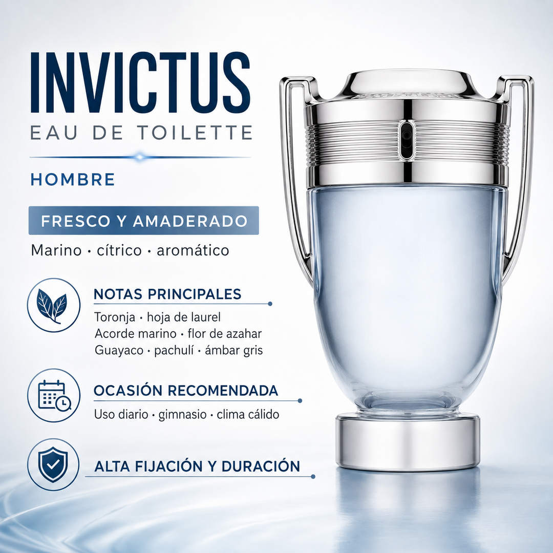 Perfume Hombre Invictus  Aroma Fresco Acuático Tipo Deportivo