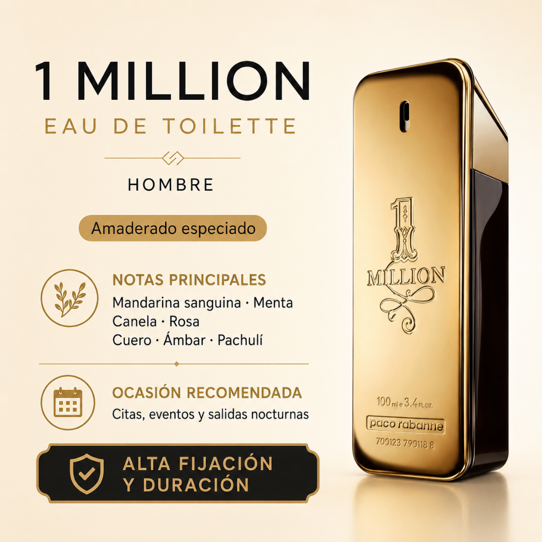 Perfume Hombre One Million Aroma Dulce Intenso Seductor