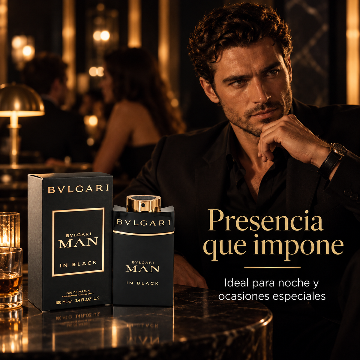 Perfume Hombre Bvlgari Man In Black Aroma Intenso Elegante