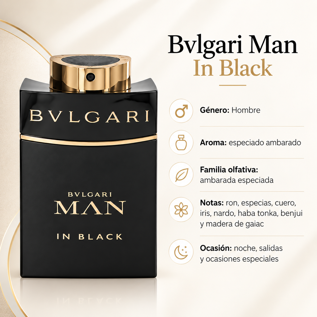 Perfume Hombre Bvlgari Man In Black Aroma Intenso Elegante