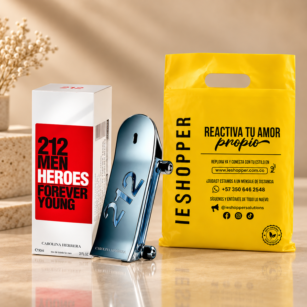 Perfume Hombre 212 Heroes Aroma Dulce Juvenil