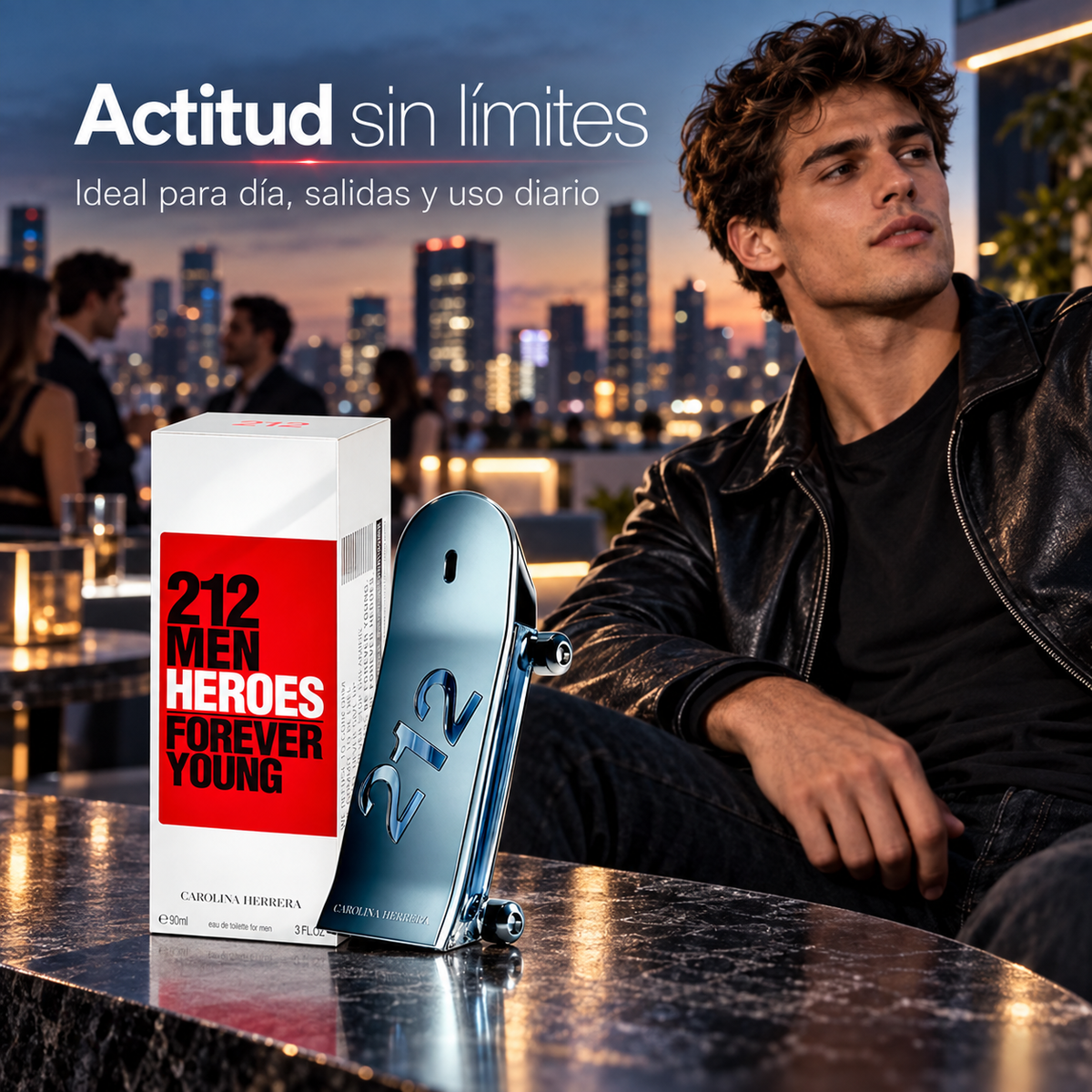 Perfume Hombre 212 Heroes Aroma Dulce Juvenil