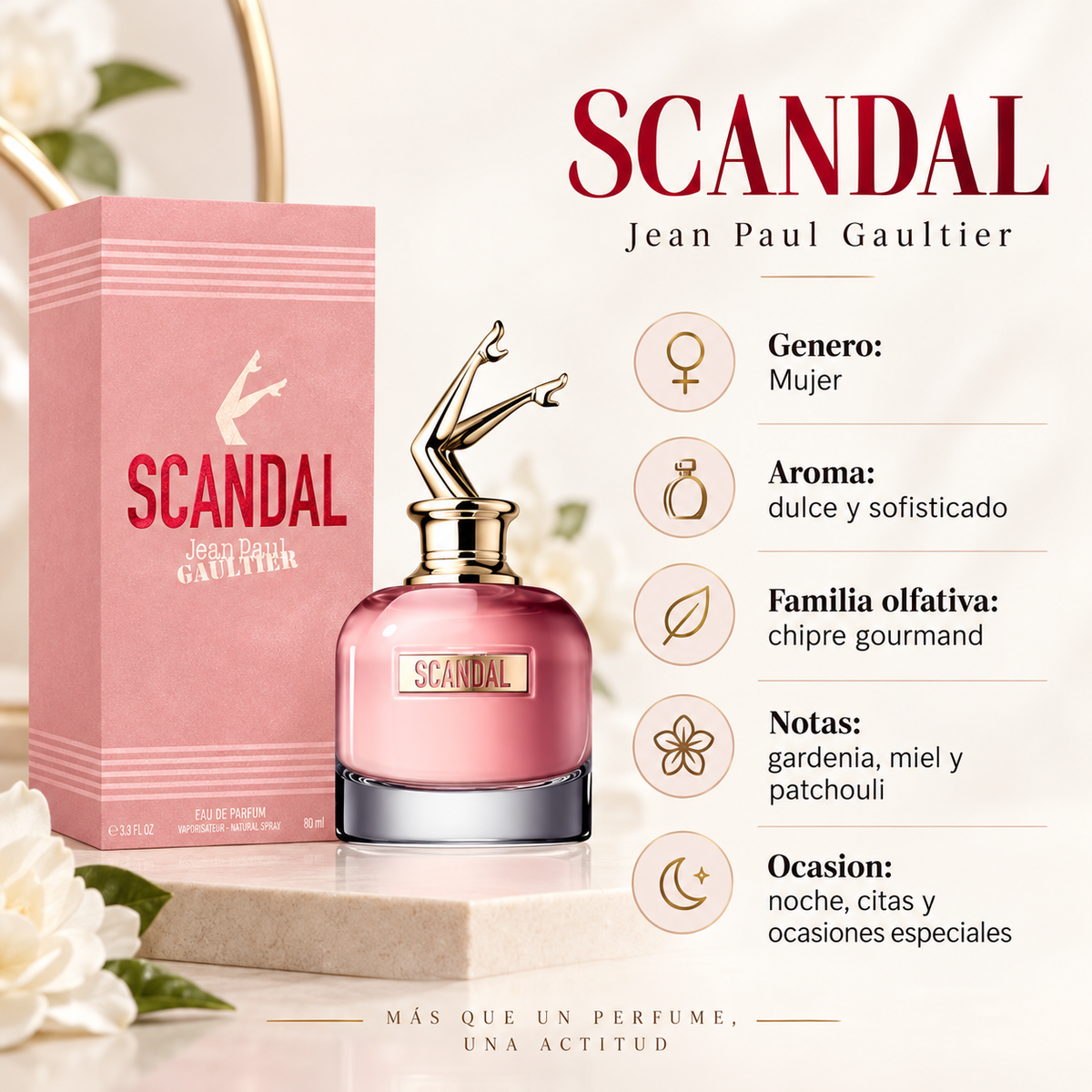 Perfume Mujer Scandal Femme Aroma Dulce Intenso Elegante
