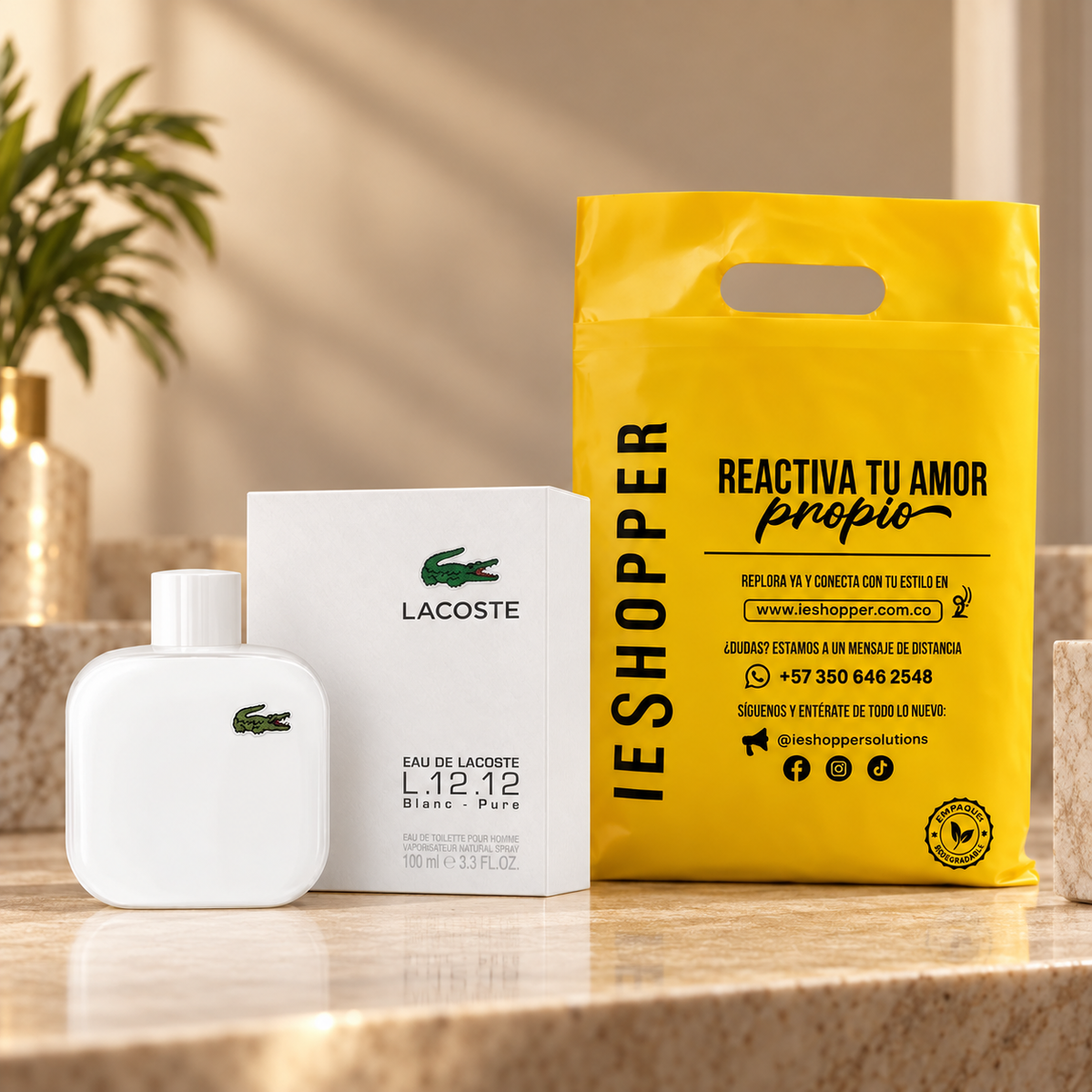 Perfume Blanc Lacoste Hombre Aroma Fresco Deportivo Elegante