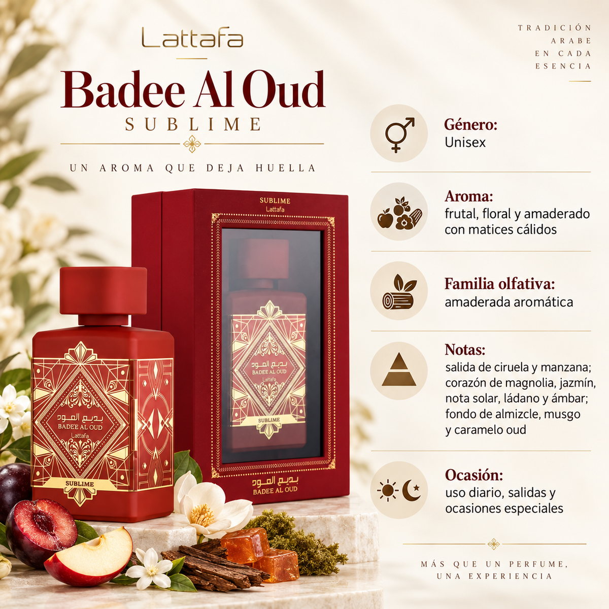 Perfume Mujer Lattafa Sublime Aroma Dulce Frutal Tipo Elegante