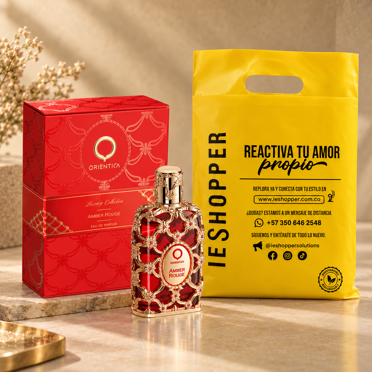 Perfume Unisex Amber Rouge  Aroma Oriental Exclusivo