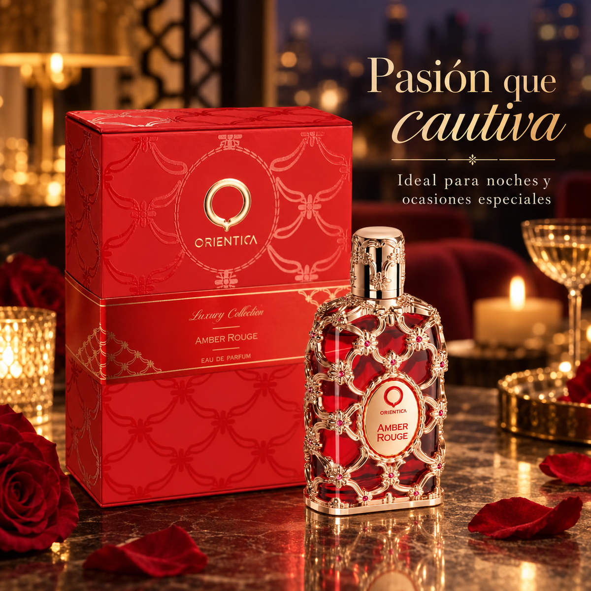 Perfume Unisex Amber Rouge  Aroma Oriental Exclusivo