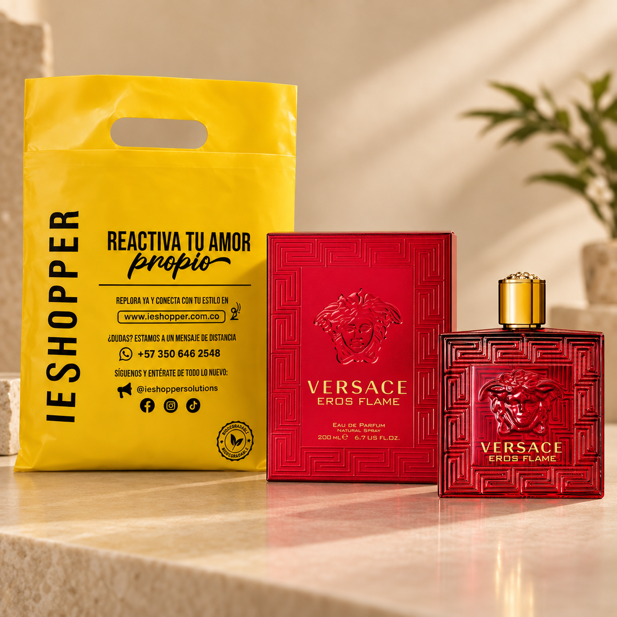 Perfume Hombre Eros Flame Aroma Dulce Intenso Seductor