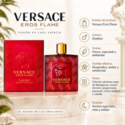 Perfume Hombre Eros Flame Aroma Dulce Intenso Seductor